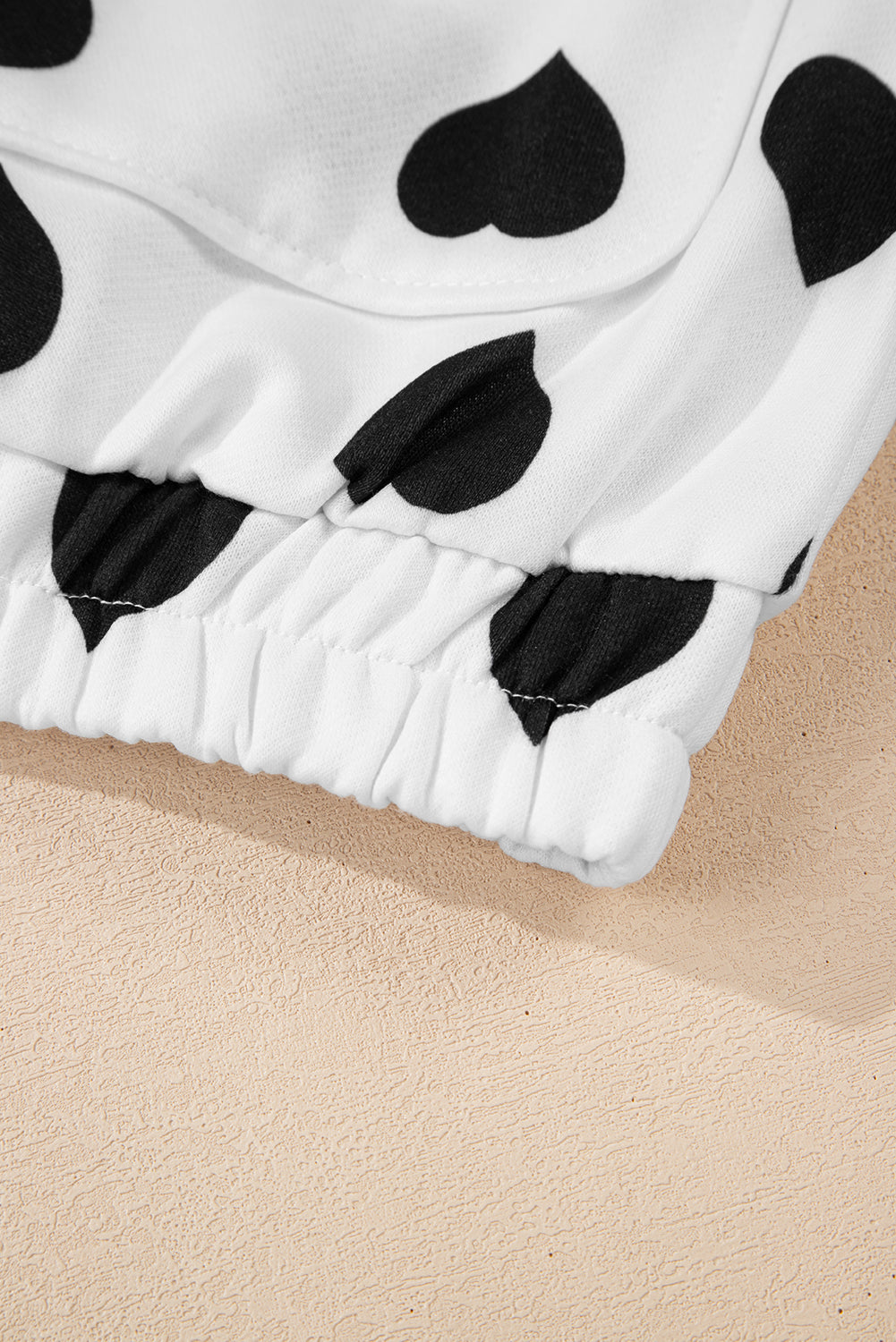 White Heart Print Windbreaker Jacket