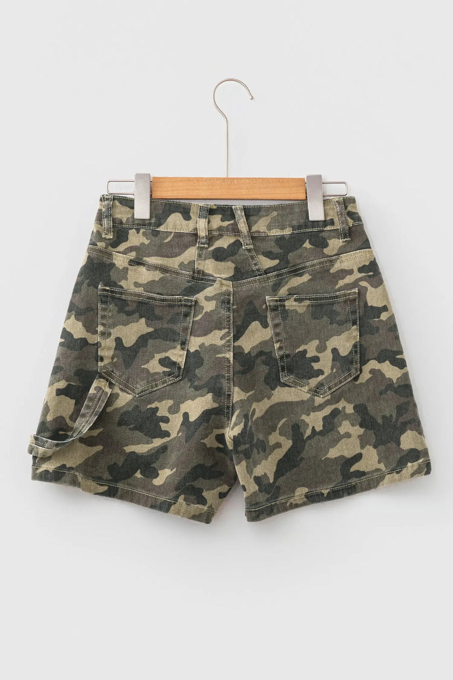 Camouflage High Rise Denim Shorts Women UK