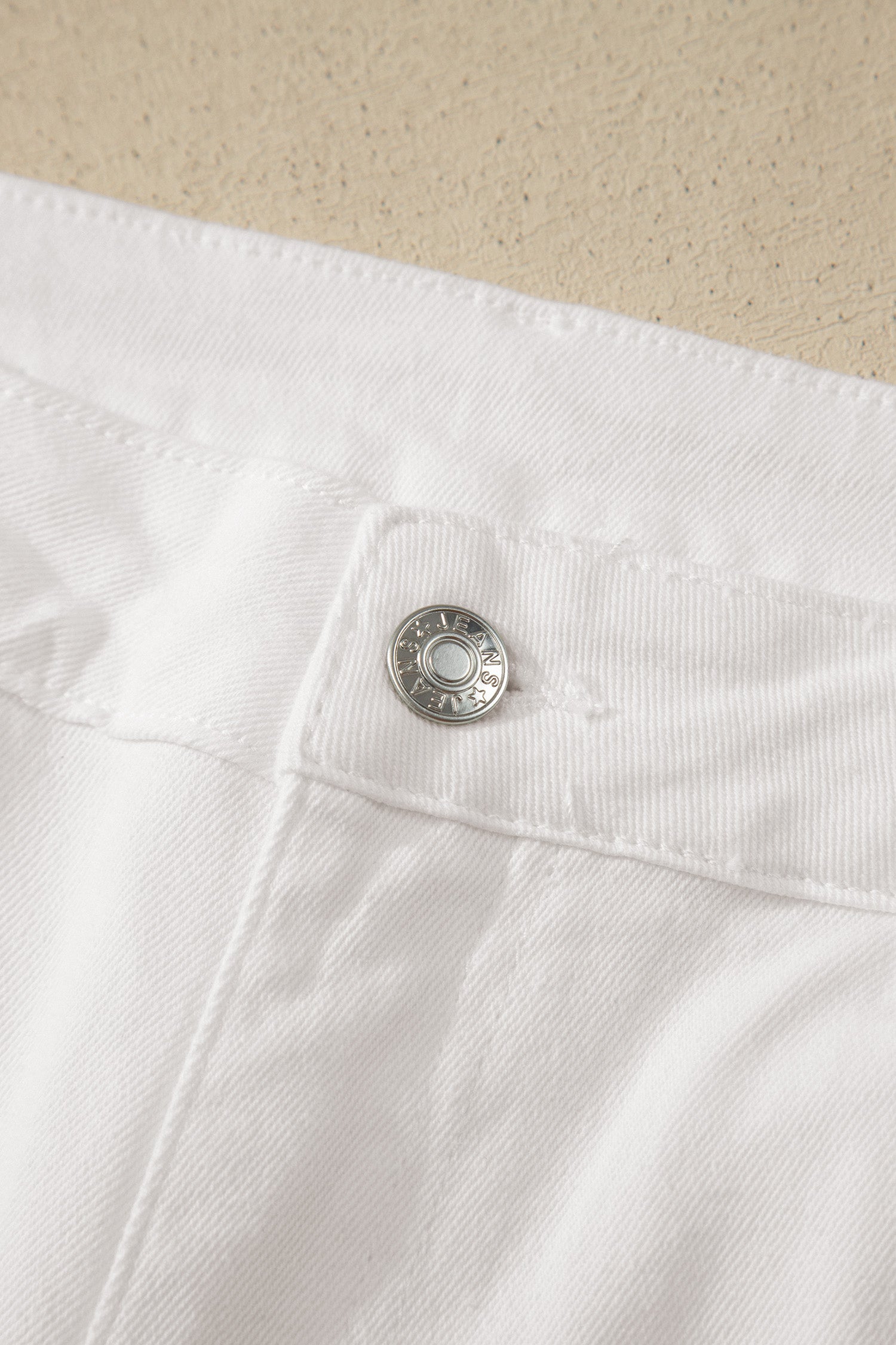 Rolled Cuffs Denim Bermuda Shorts Women UK | White