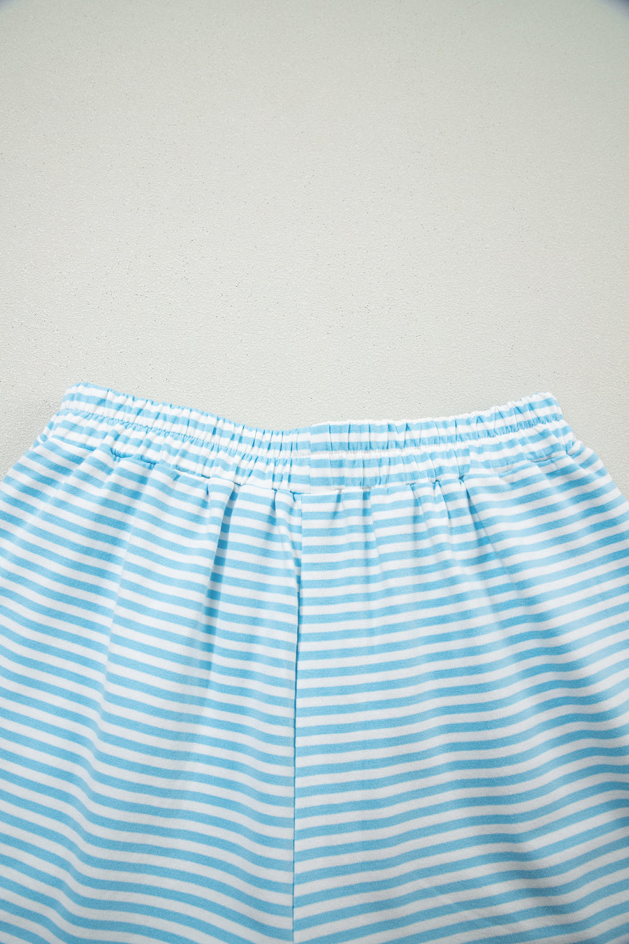 Stripe Oversize Mock Neck Sweatshirt & Shorts Co-Ord Set — side view third colourway | Fashionfitz UK