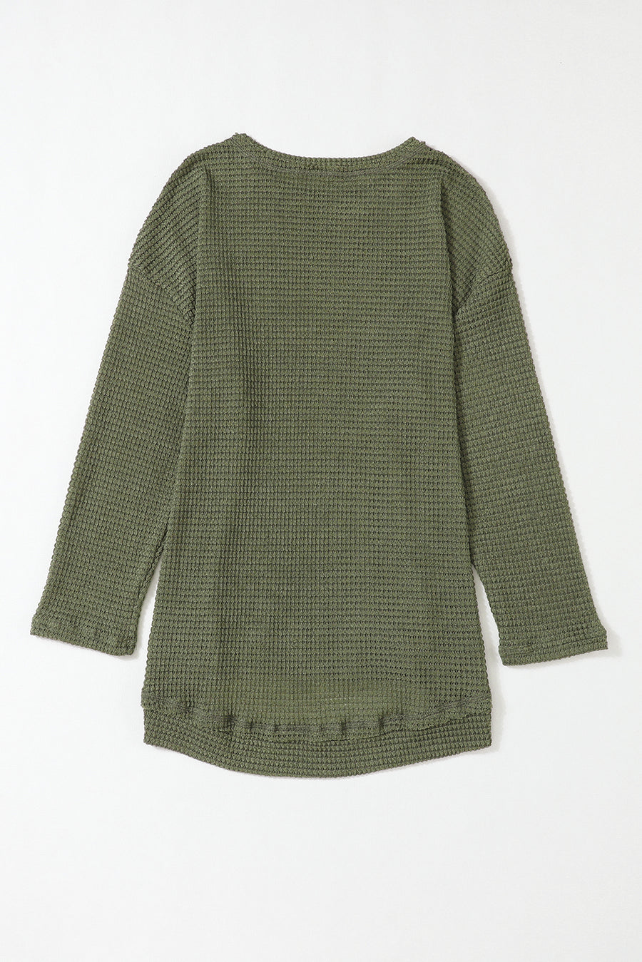 Moss Green Textured Knit Top | Plus Size Long Sleeve