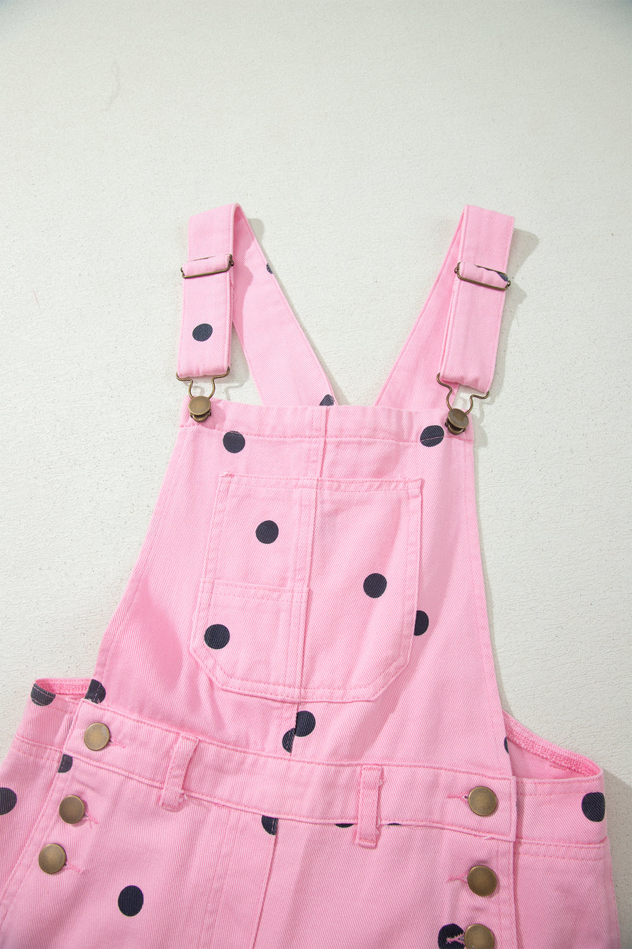 Polka Dot Denim Barrel Overalls Jumpsuit Women UK