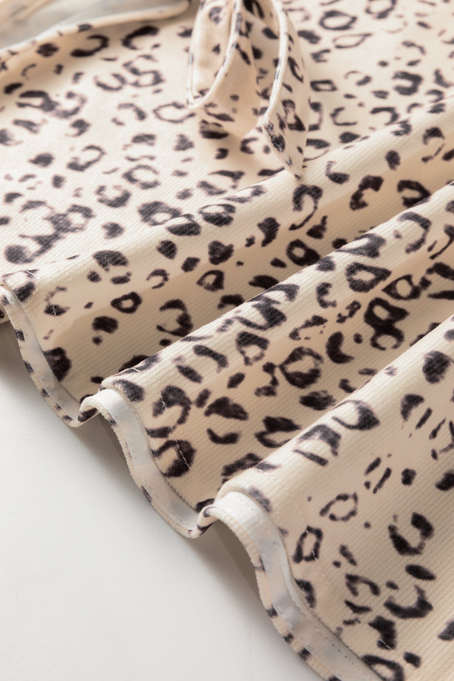 Apricot Leopard Knit Tank Top