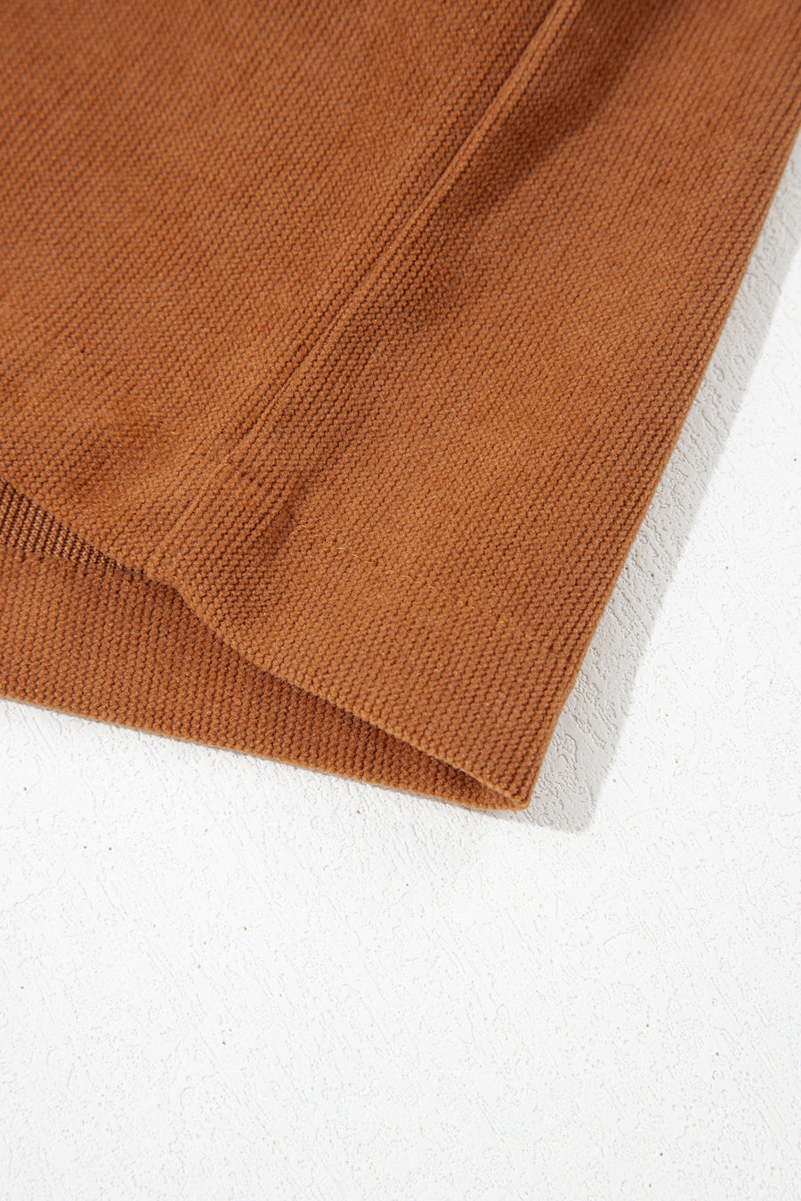 Cinnamon Corduroy Sleeveless Romper Tie V-Neck