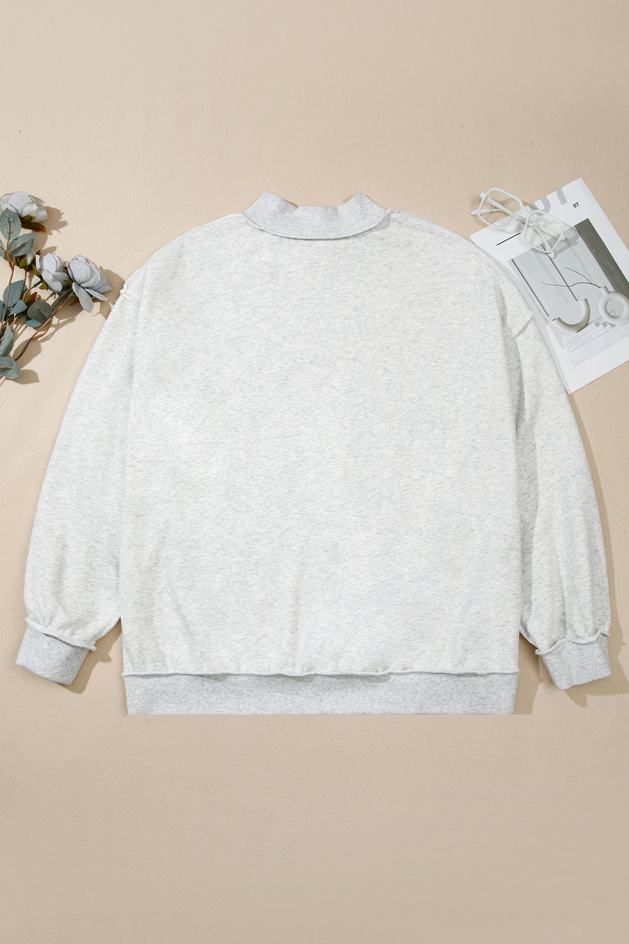 Grey Reversible Double Wear Plus Size Sweatshirt Women UK