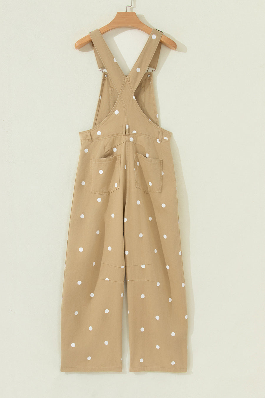 Polka Dot Denim Barrel Overalls Jumpsuit Women UK