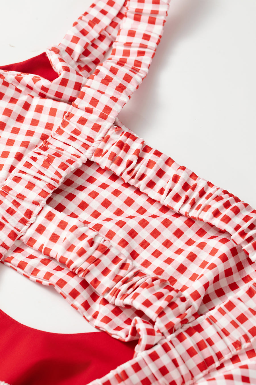 Gingham Patchwork Faux Two Piece Loose Mini Dress Women UK