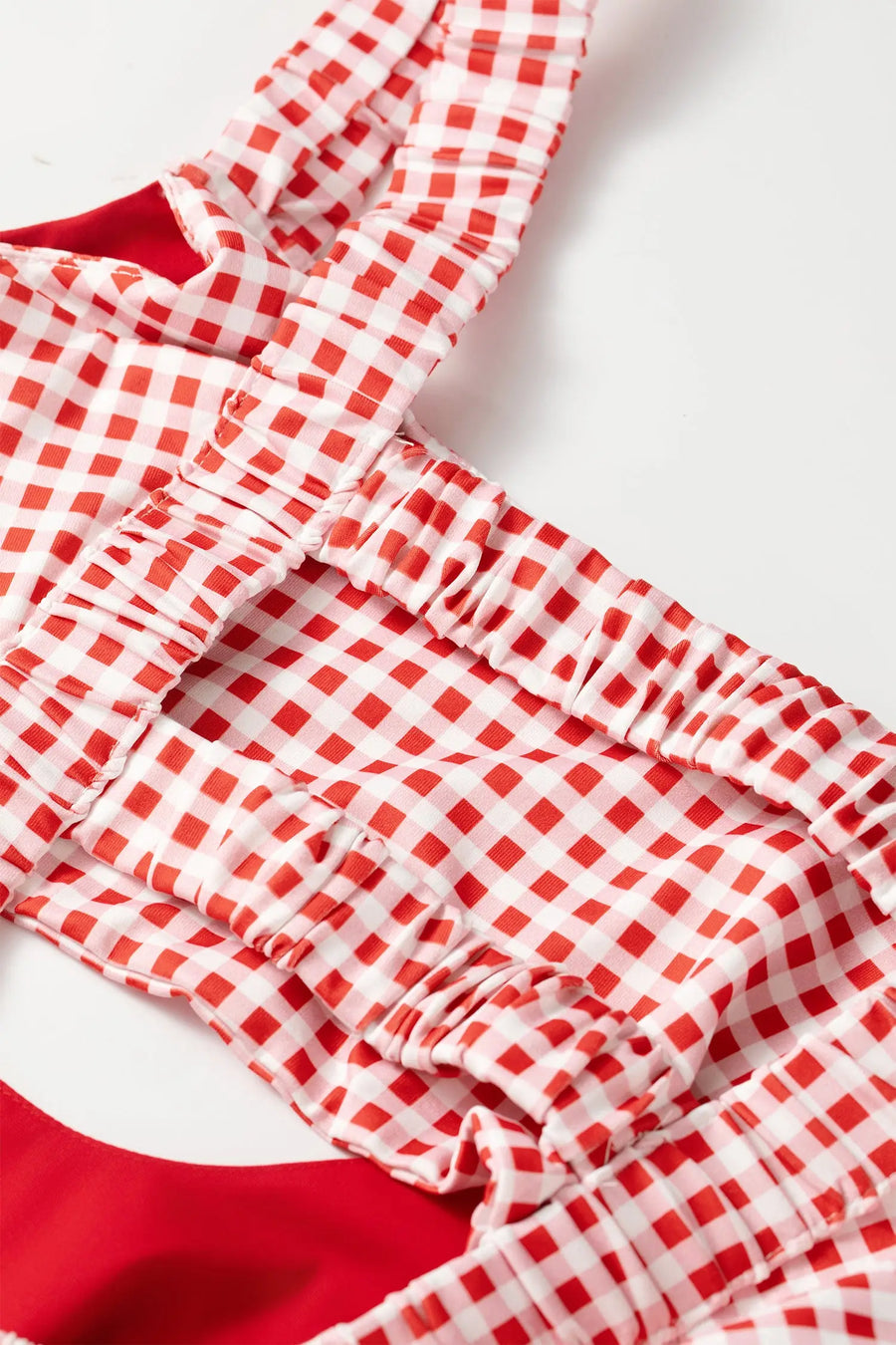 Gingham Patchwork Faux Two Piece Loose Mini Dress Women UK