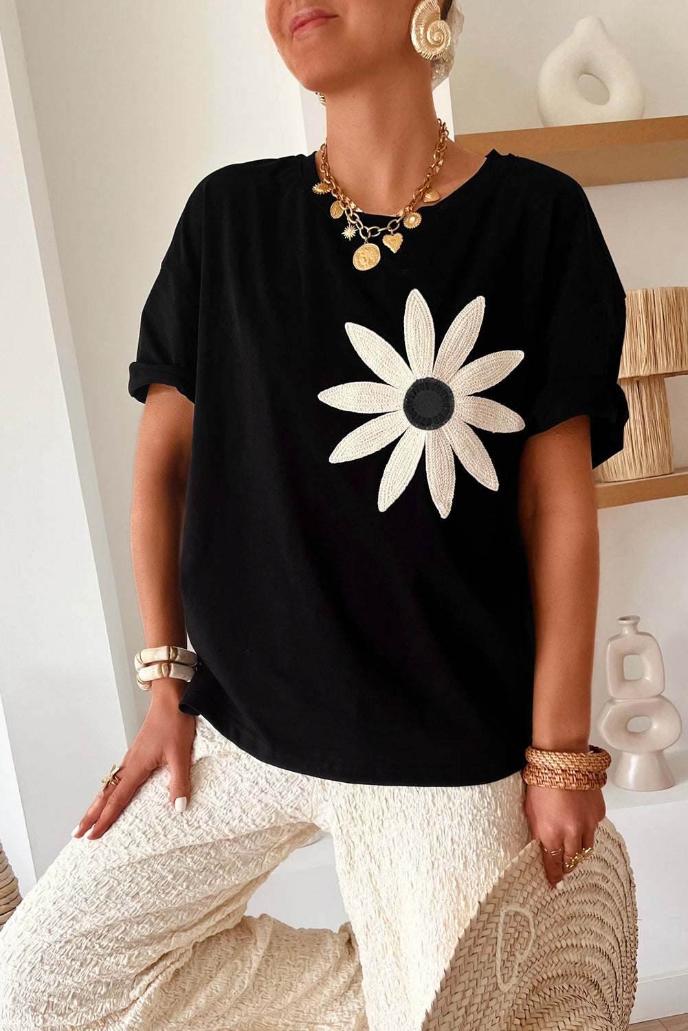 Crochet Bloom Harmony Tee
