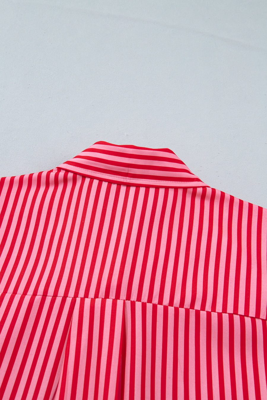 Stripe Button-Up Long Sleeve Shirt with Patch Pocket