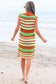 LaceStripe Crochet Dress - Fashionfitz
