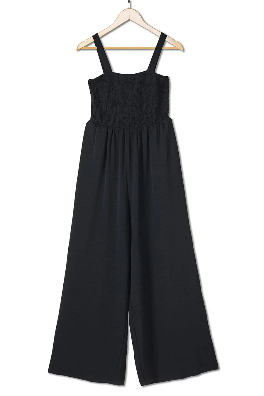 Smocked Wide Leg Jumpsuit - Fashionfitz