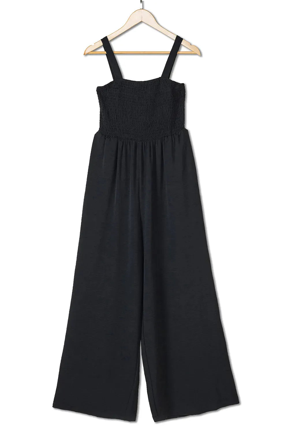 Smocked Wide Leg Jumpsuit - Fashionfitz