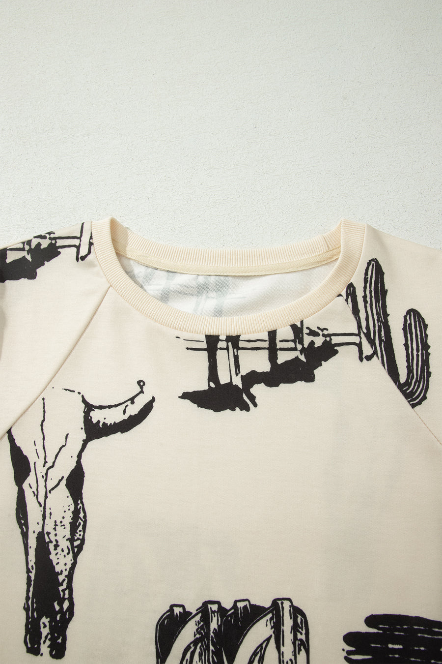 Retro Western Print Graphic T-Shirt Women UK