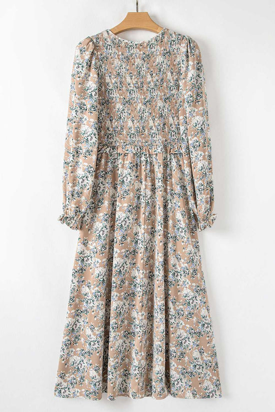 Maple Grove Floral Maxi Dress - Smocked Puff Sleeve