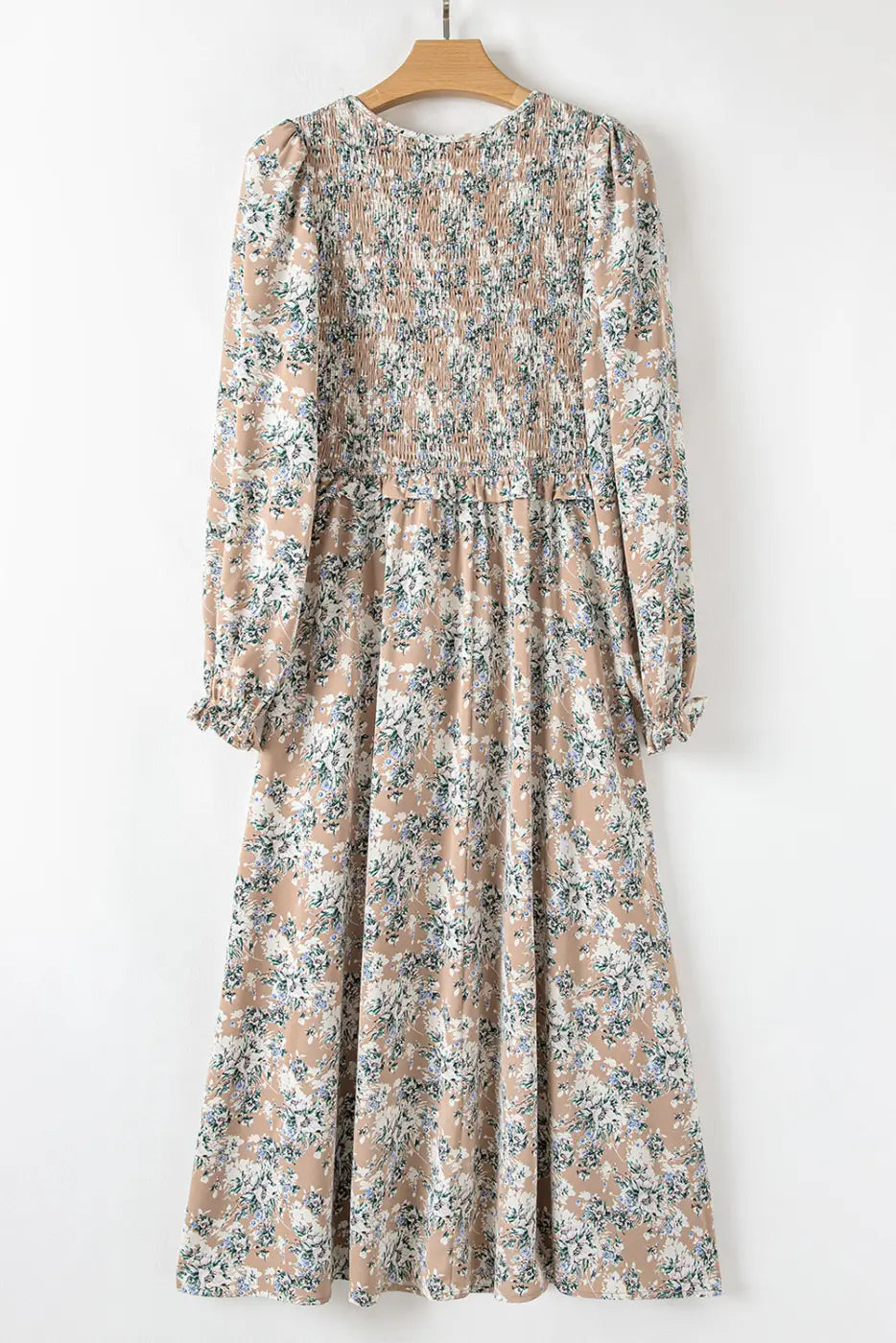 Maple grove floral maxi dress smocked puff sleeve | boho style