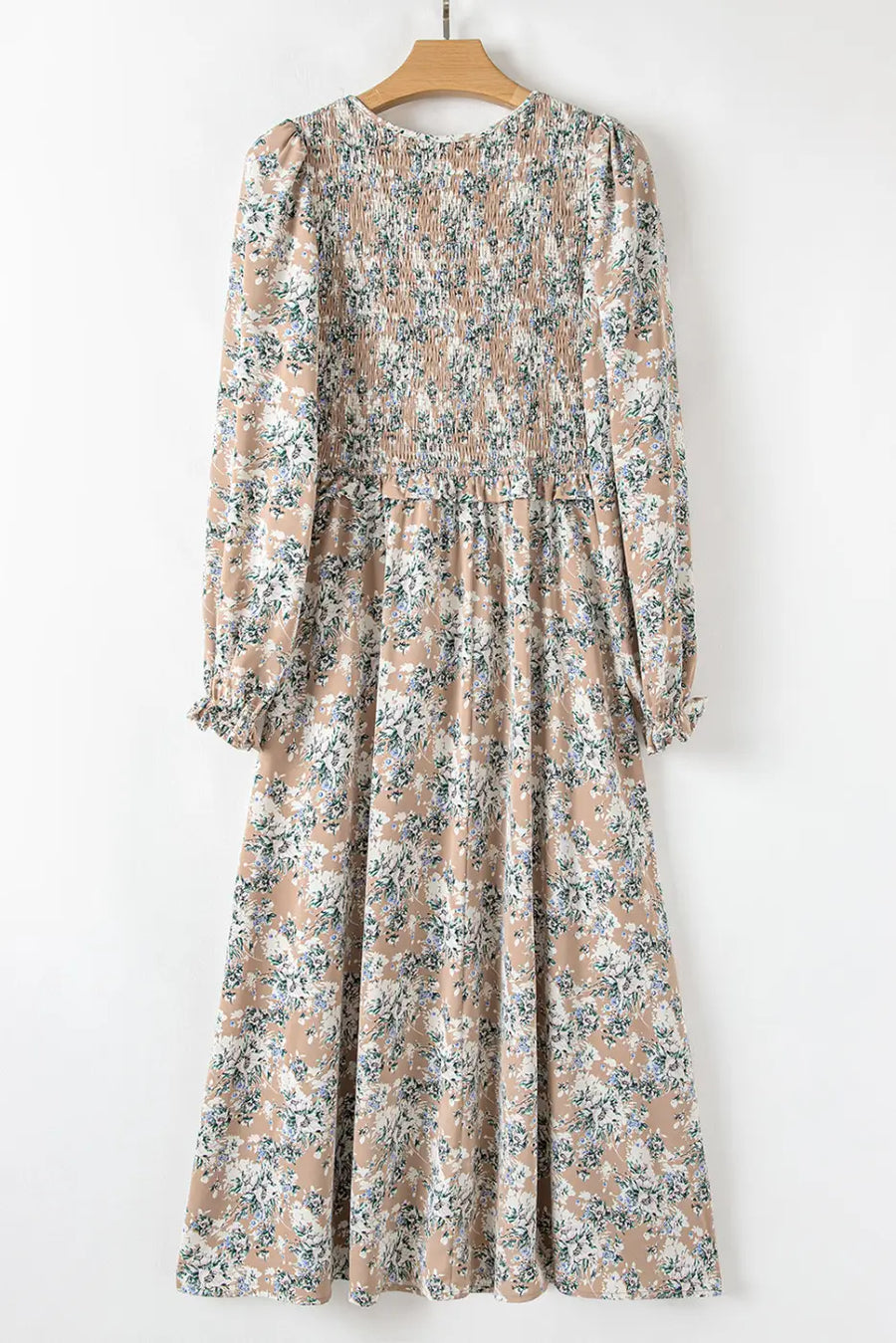 Maple grove floral maxi dress smocked puff sleeve | boho style