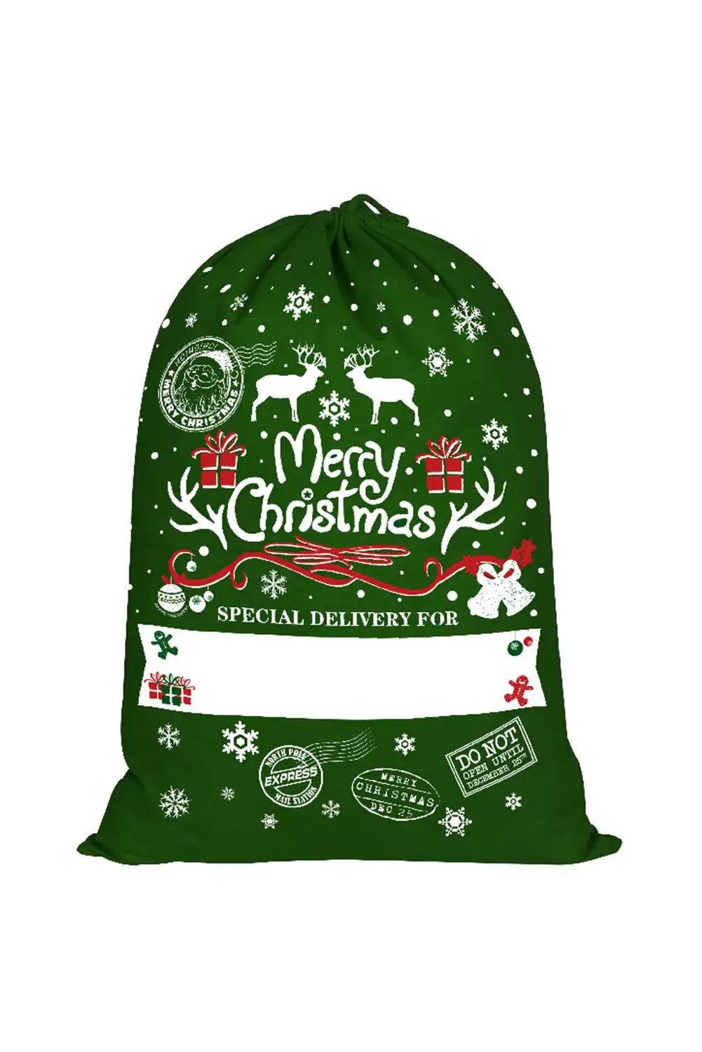 Dark green special delivery for merry christmas gift bag 50*68cm - one size / 100% polyester - gifts
