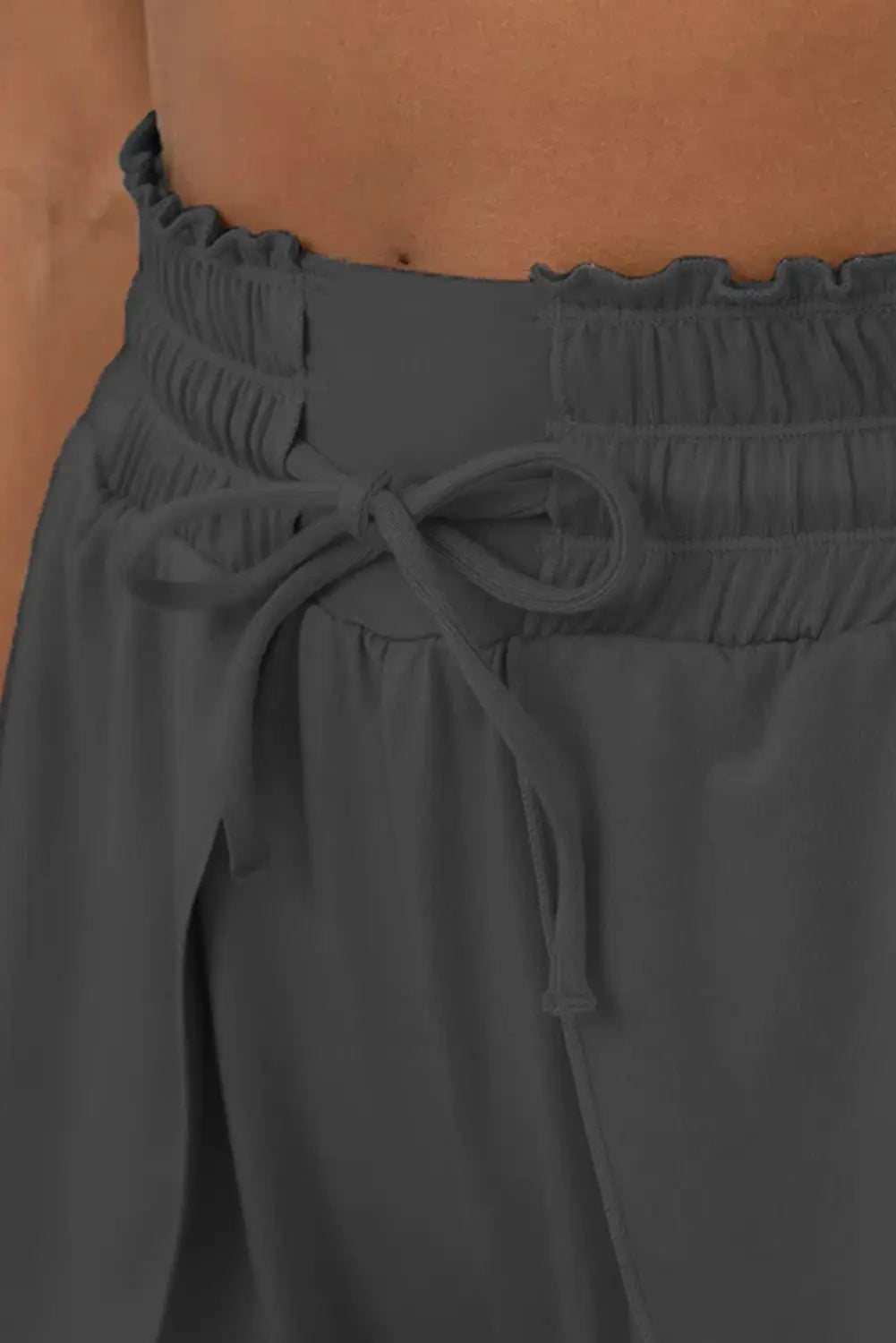 Dark grey petal wrap swim shorts - bottoms
