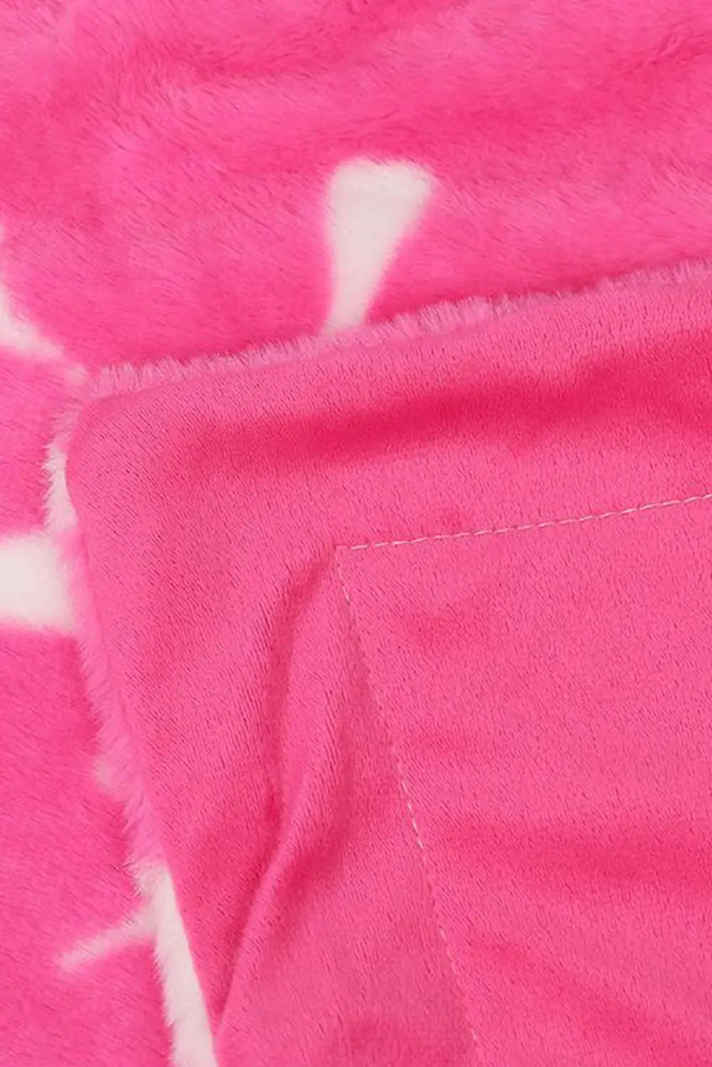Dark pink cow spot print flannel blanket - multicolour / one size / 100% cotton - blankets