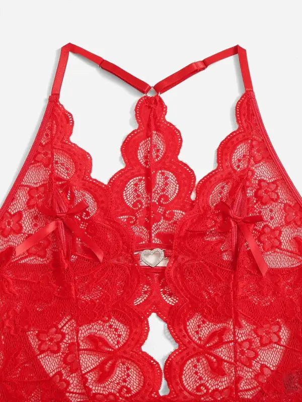 Date night lace teddy lingerie