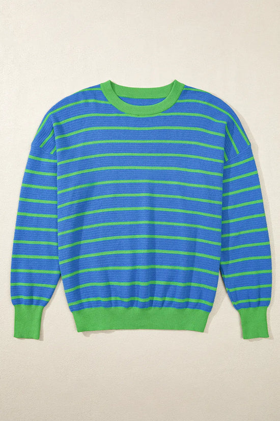 Stripe hug sweater - stylish loose fit | cozy design