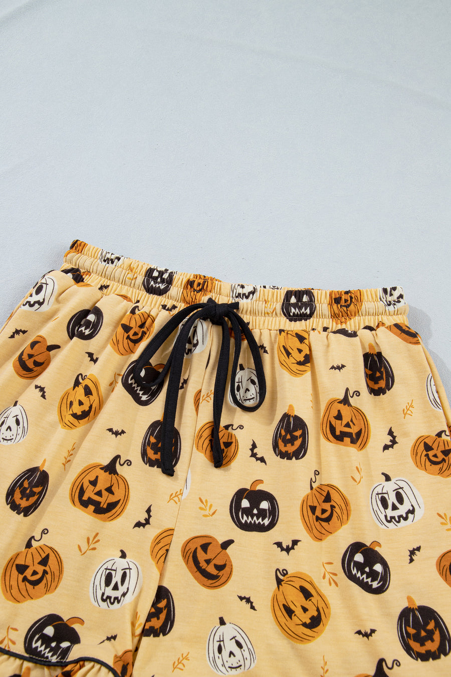 Pumpkin Face Ruffle Long Sleeve Lounge Set Women UK