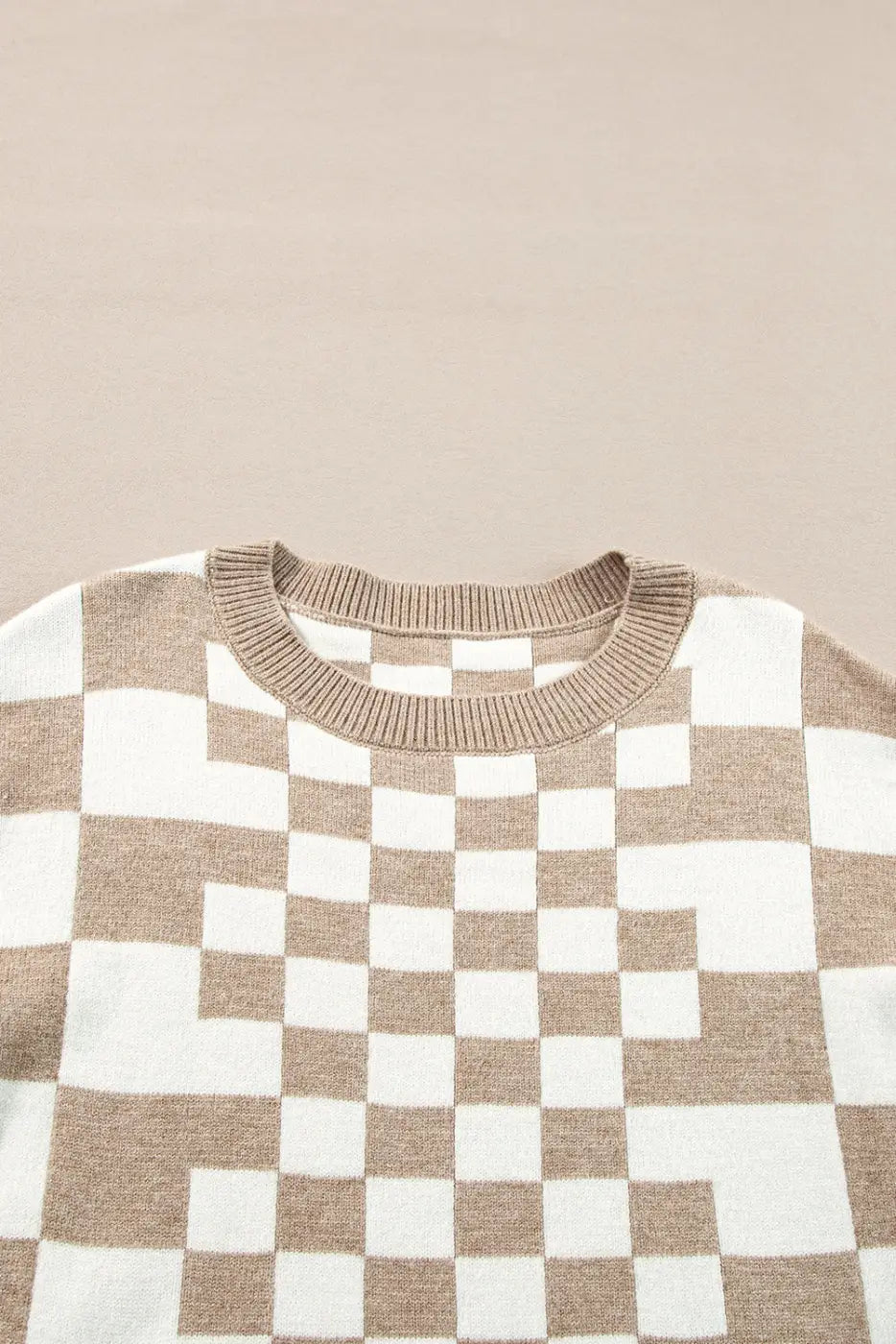 Smoky plaid soft knit jumper sweaters