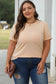 Casual Plain Crew Neck Tee