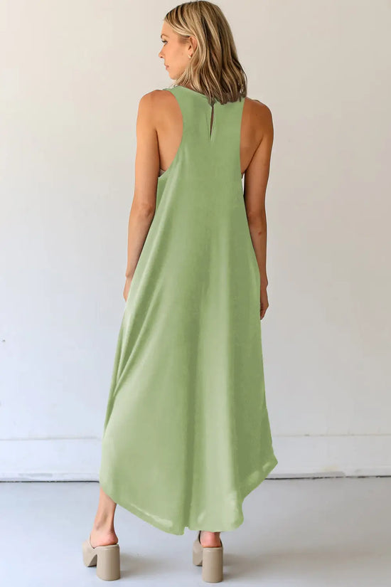 Sleeveless v neck wide leg jumpsuit with pockets women uk | fashionfitz