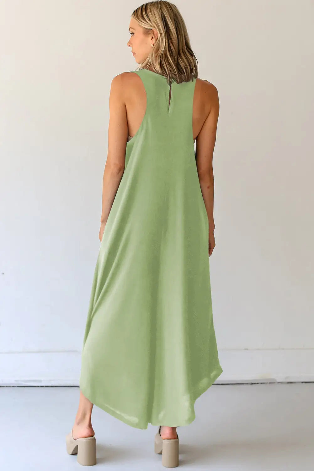 Sleeveless v neck wide leg jumpsuit with pockets women uk | fashionfitz