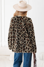 Brown Leopard Open Cardigan