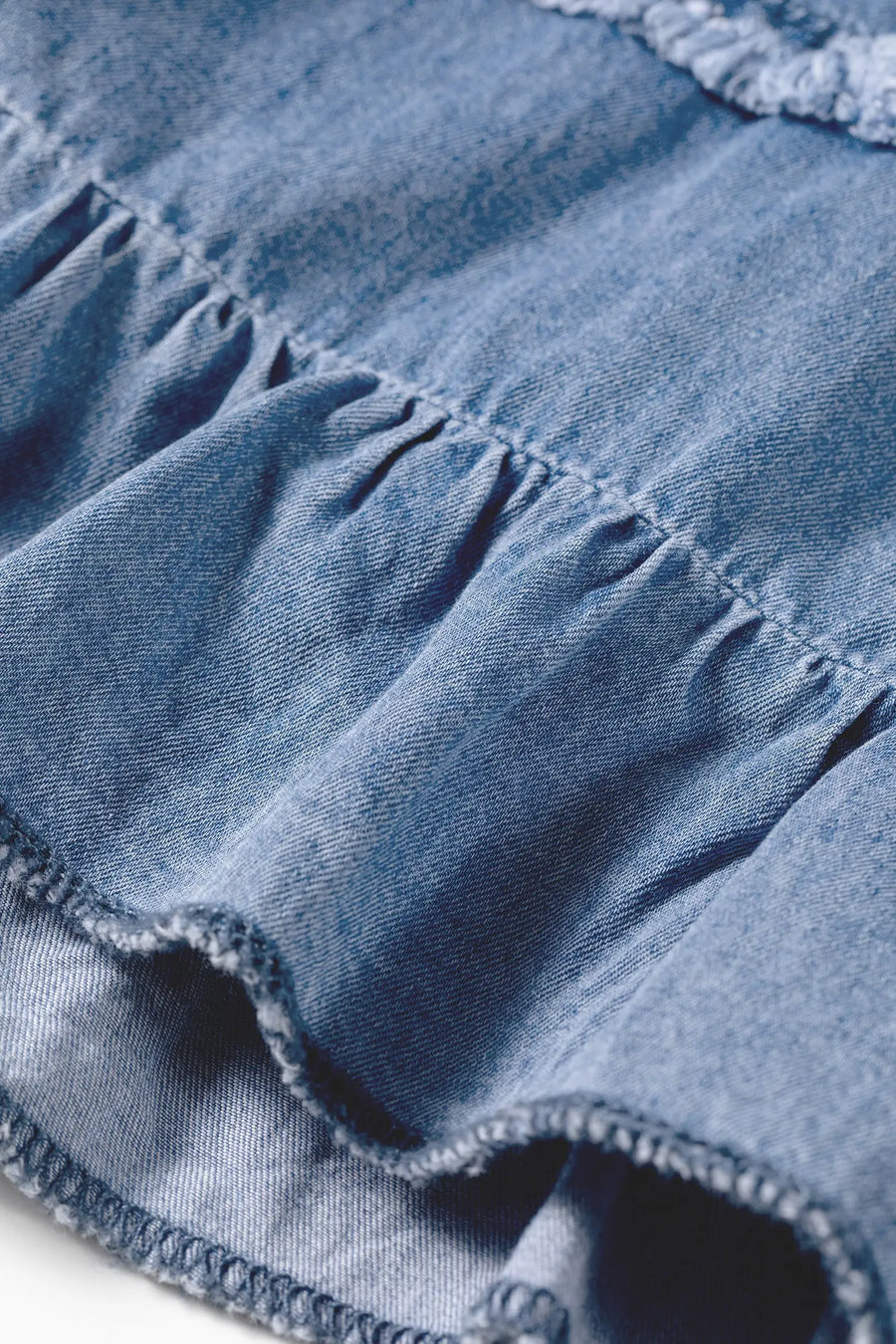 Plus Size Tiered Ruffled Wide Leg Denim Pants Women UK