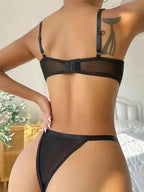 Deep In Love Lace 2 Piece Set - Black - Fashionfitz