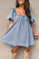 Denim babydoll dress - bubble sleeve by fashionfitz