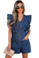 Denim delight ruffled romper