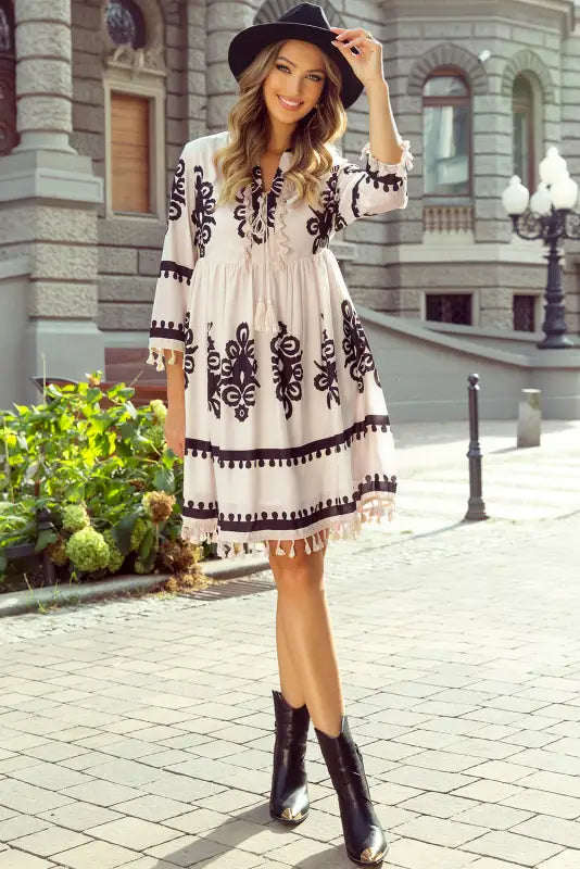 Desert dusk tasseled dress | trendy dresses | fashionfitz