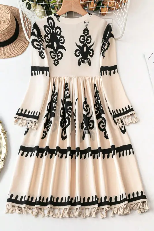 Desert dusk tasseled dress | trendy dresses | fashionfitz