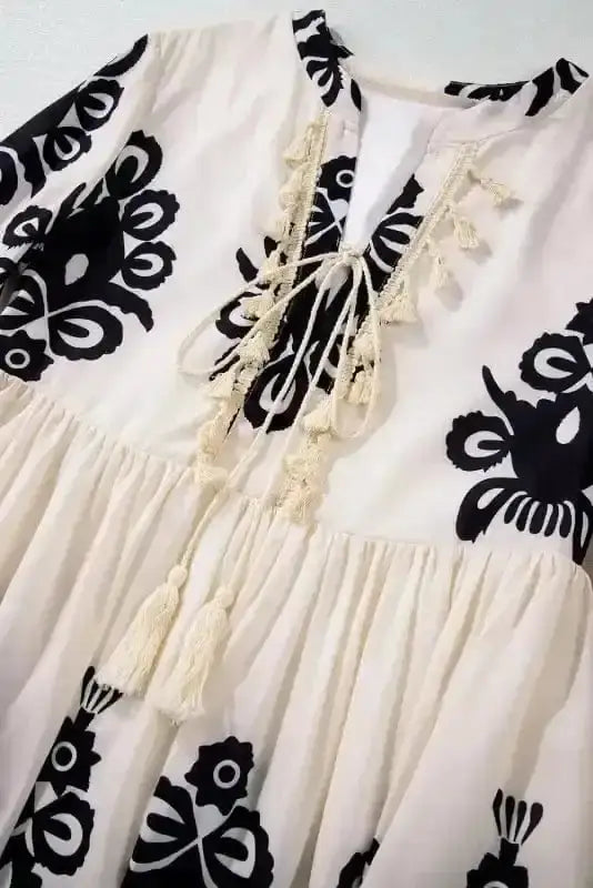 Mini Dresses Desert Dusk Tasseled Dress