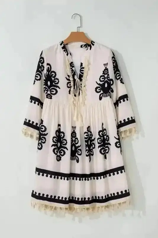 Mini Dresses Desert Dusk Tasseled Dress