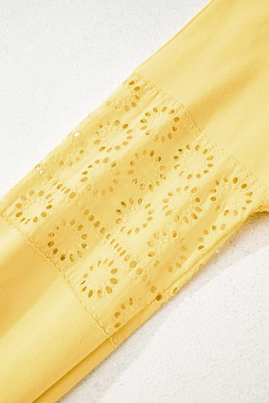 Embroidered Flower Snap Sweatshirt