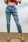 Distressed Boyfriend Denim Pants - Fashionfitz