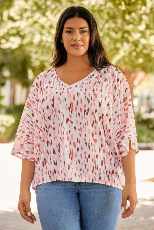 Dolman sleeve plus size blouse - blouses