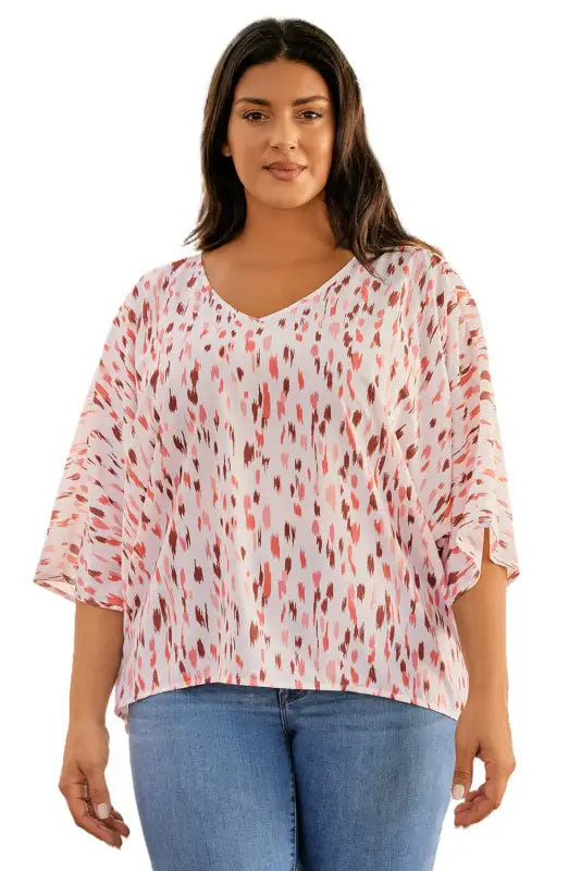 Dolman sleeve plus size blouse - blouses