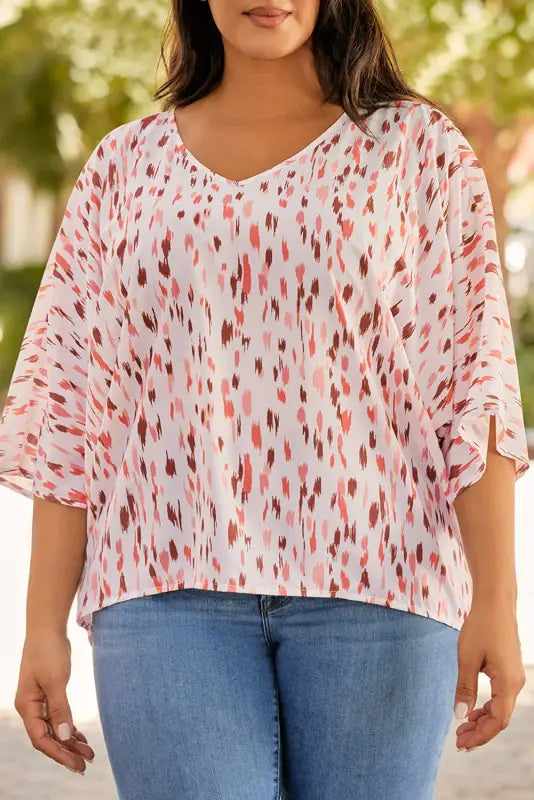 Dolman sleeve plus size blouse - blouses