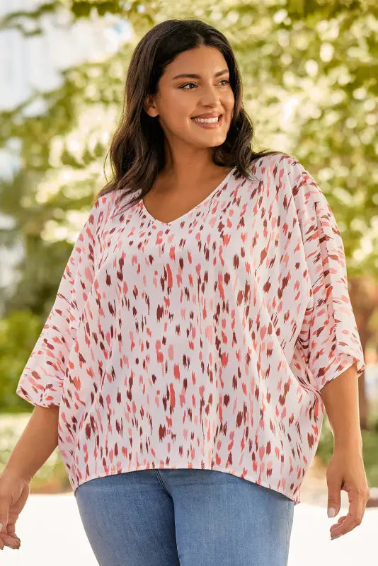 Dolman sleeve plus size blouse - blouses