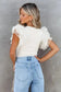 Dotty Mesh Ruffle Sleeve Ribbed Knit Top - Fashionfitz