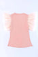 Dotty Mesh Ruffle Sleeve Ribbed Knit Top - Fashionfitz