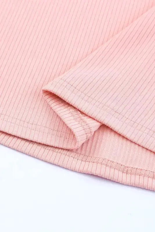 Dotty Mesh Ruffle Sleeve Ribbed Knit Top - Fashionfitz