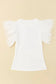 Dotty Mesh Ruffle Sleeve Ribbed Knit Top - Fashionfitz